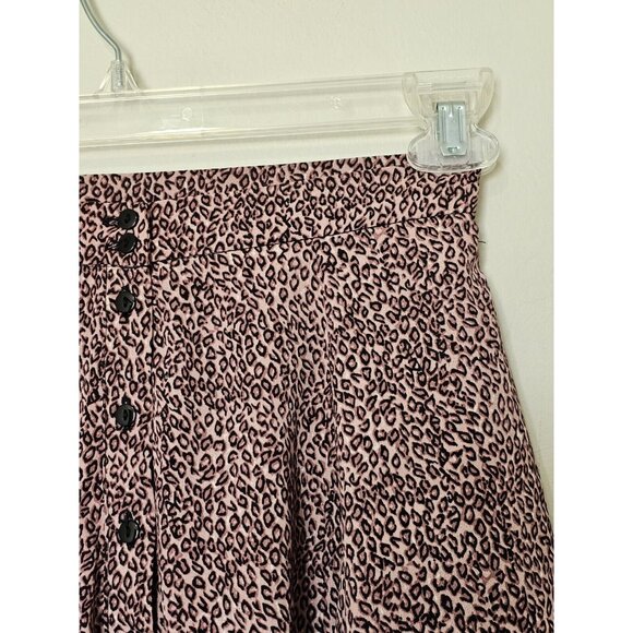 Urban Outfitters Women's Mini Skirt Size XS Pink Animal Print A-Line Mini Skirt - Picture 3 of 10